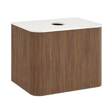 Nomad 600mm Walnut Wall Hung Single Vanity
